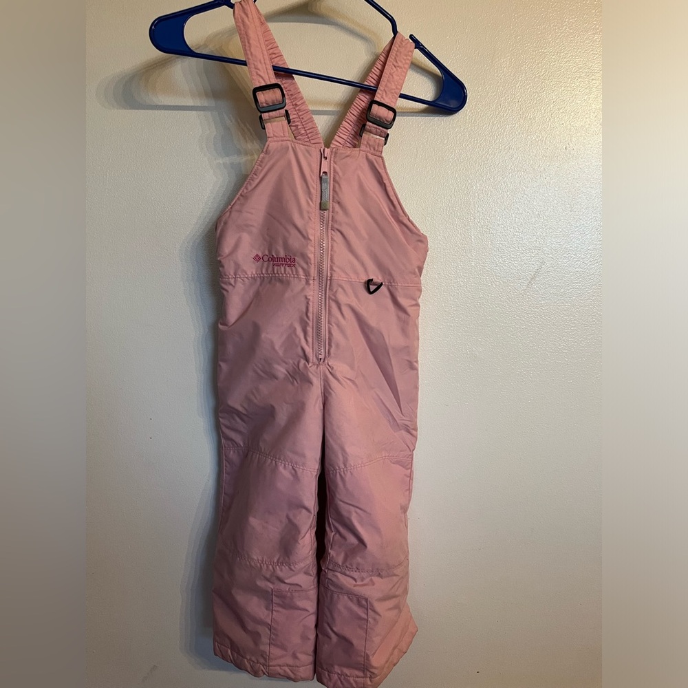 Columbia Vertex toddler snow pants / bibs pink size 4T